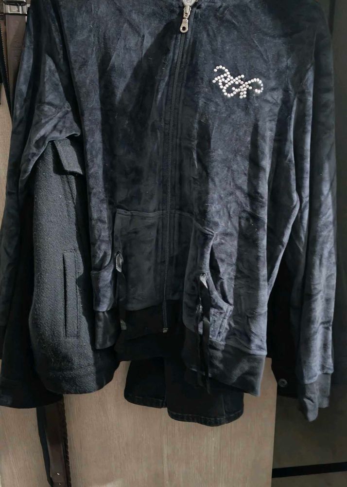 Velvet party Zip-Up Hoodie