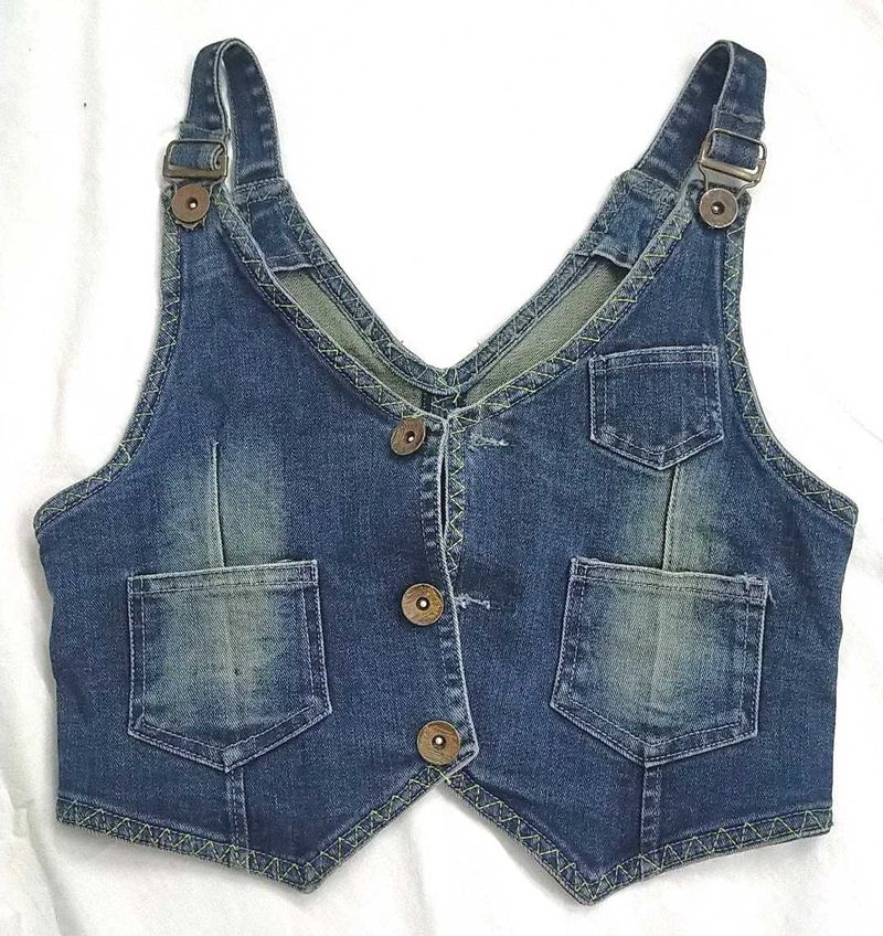Denim Vest Top