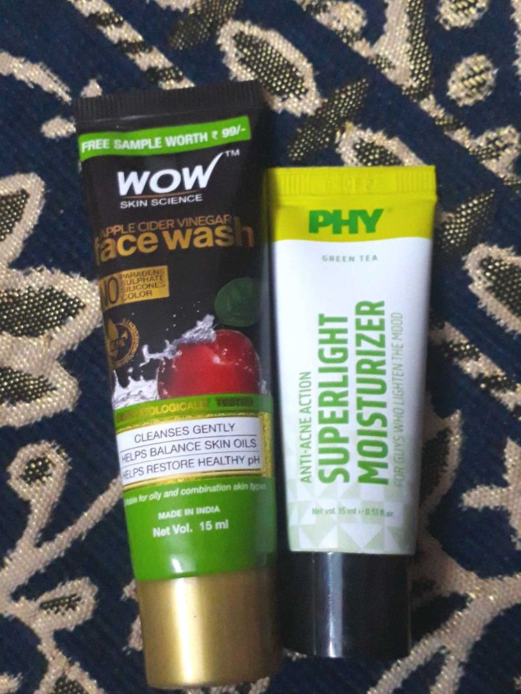 Face Wash and Superlight Moisturizer
