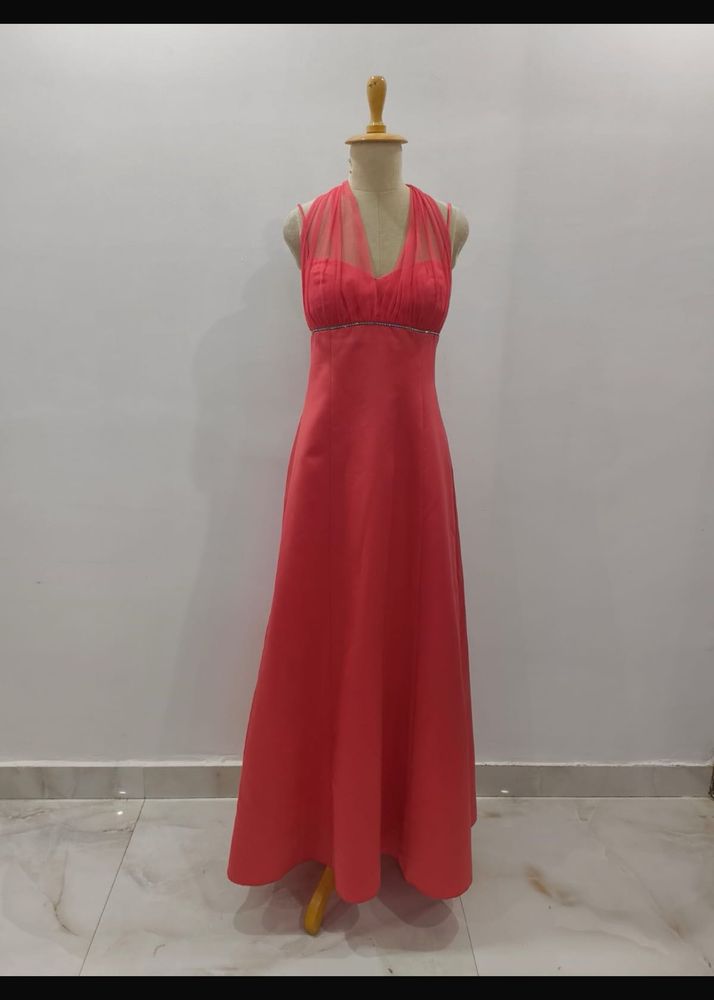 Coral Halter Maxi Dress ( negotiable)
