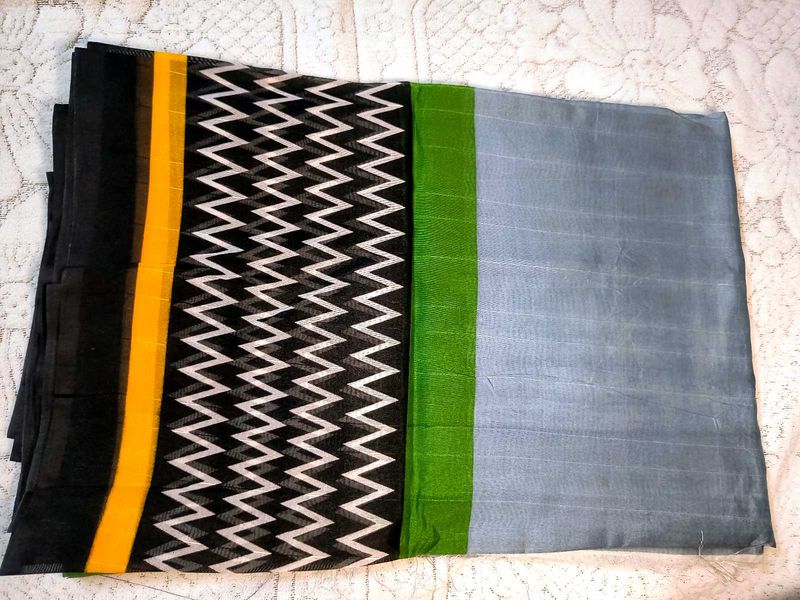 GREY AND BEIGE 2 COTTON SAREE COMBO