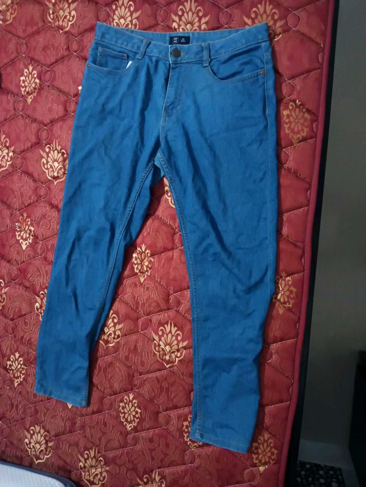 Blue Straight/ Slim Jeans