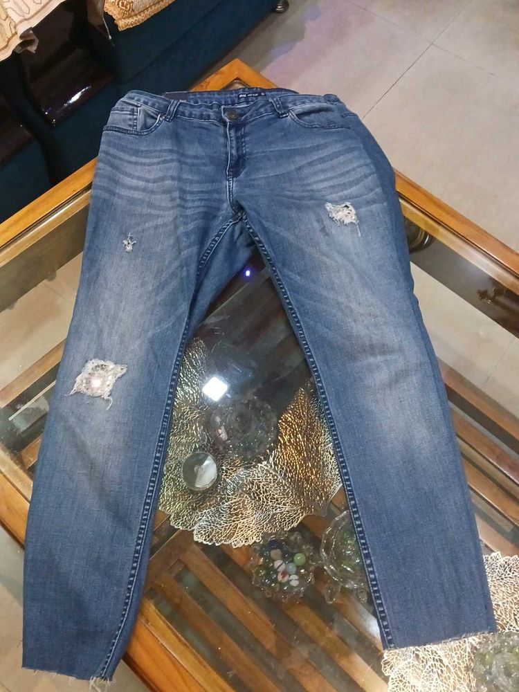 Ribbed Sparkle Jeans
