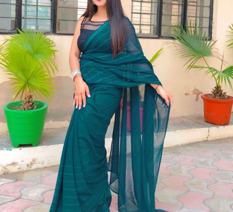 Elegant Green Saree
