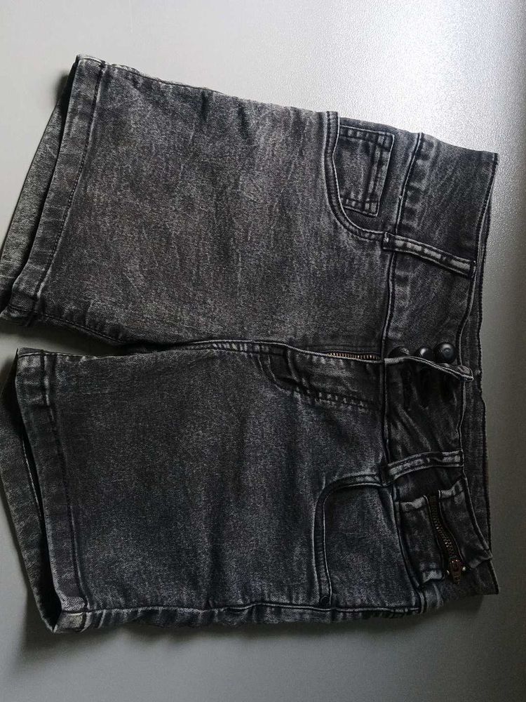 Denim High Waisted Shorts