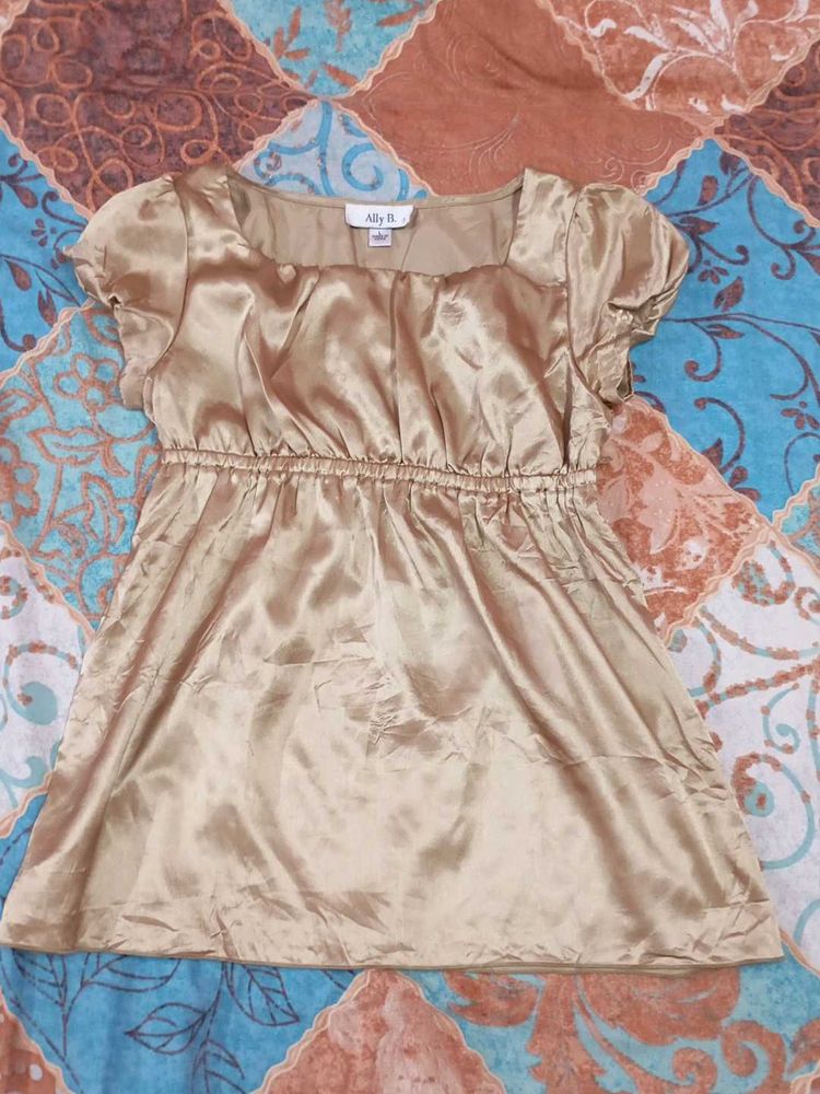 Ally B. Satin Peplum Top