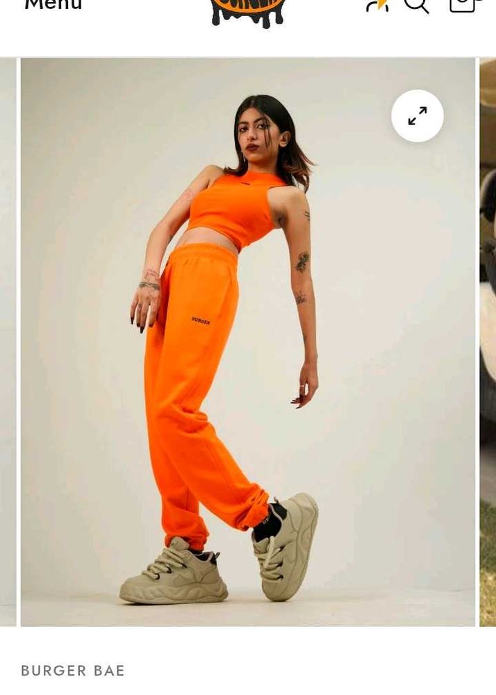 Tasty Burger Bae Orange Sweatpants
