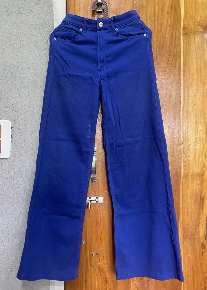 H&amp;M Women Wide Twill Trouser