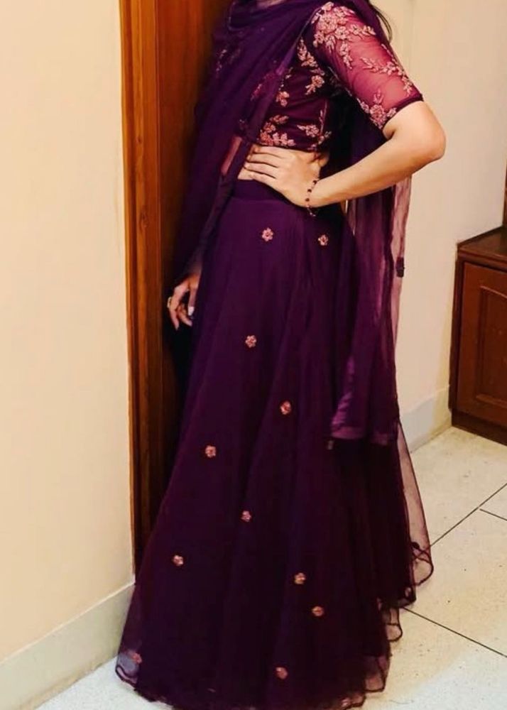 Elegant Purple Lehenga Choli Set