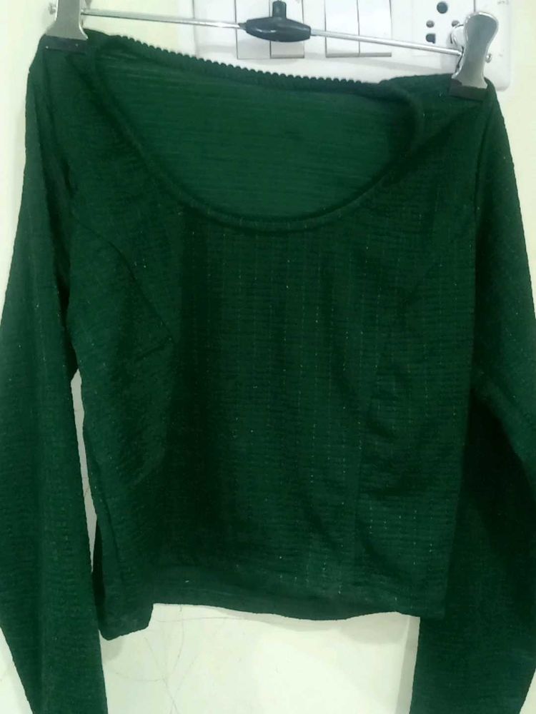 Leaf Green Stretchable Blouse