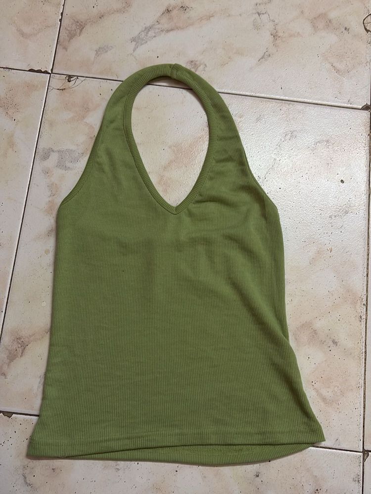 Green Halter Top