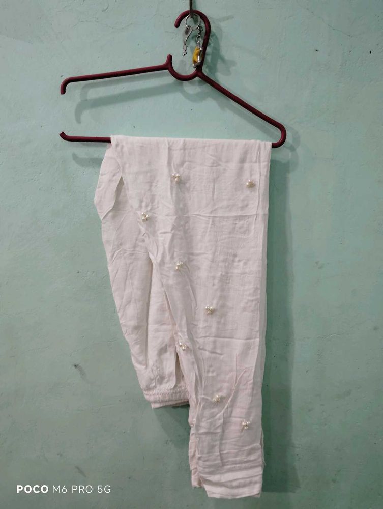 White Embellished Tauzar