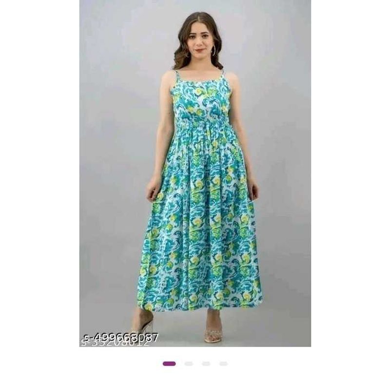 Aqua Floral Maxi Dress