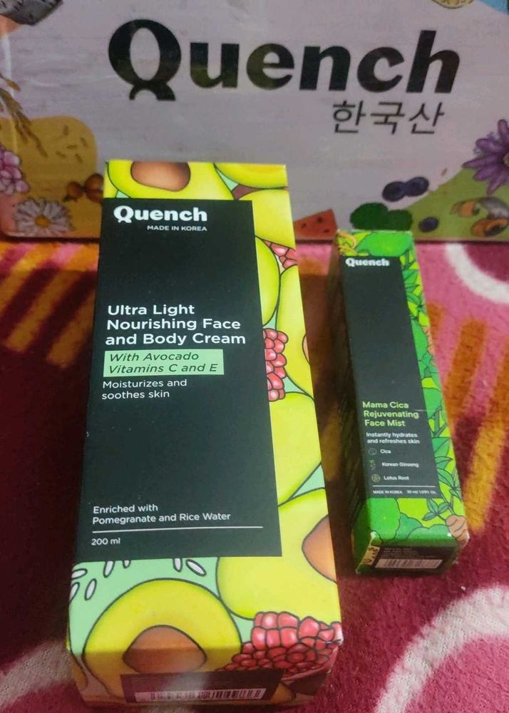 Combo Of Quench Botanics Mist&amp; Avacado Moisturizer