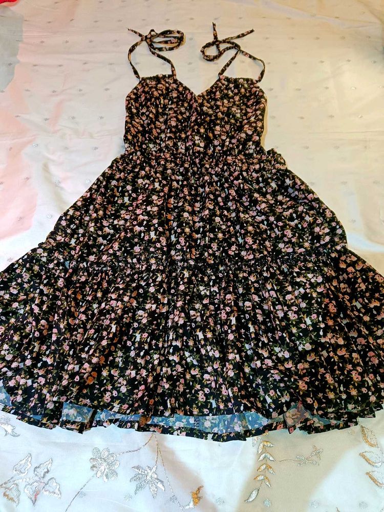 Y2K Floral Print Backless Sundress