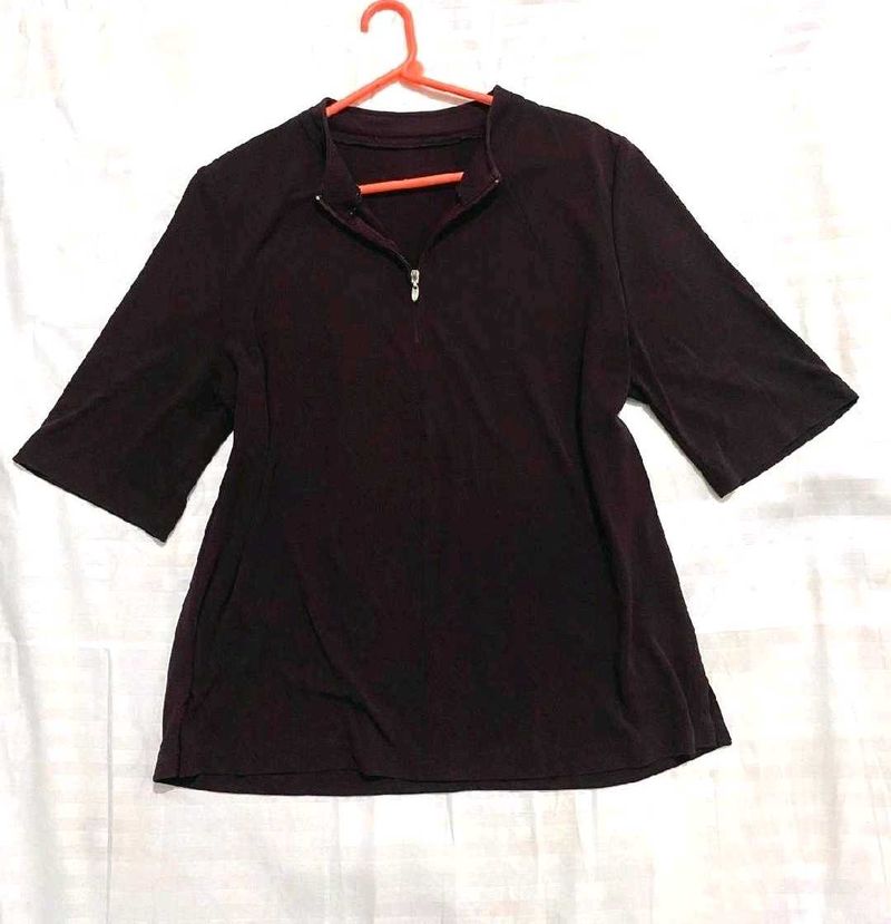 Burgandy Top Stretchy Bust 36-38 N More