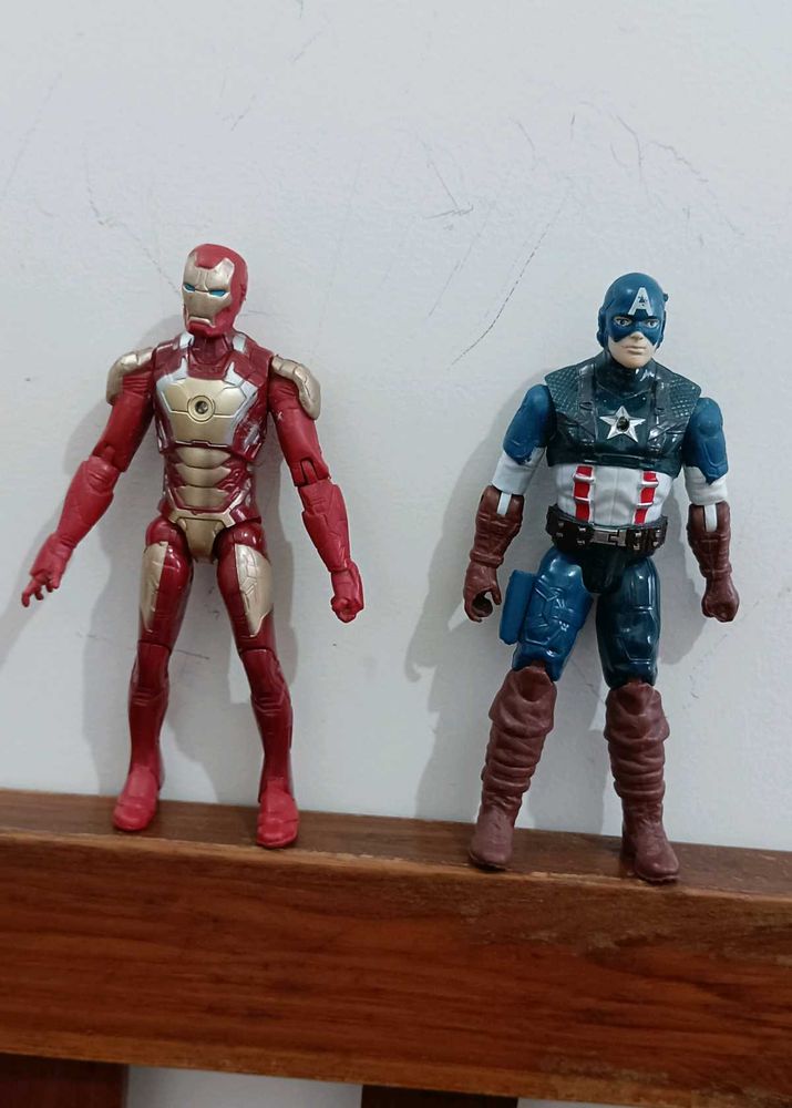 Marvel Action Figures - Iron Man &amp; Captain America