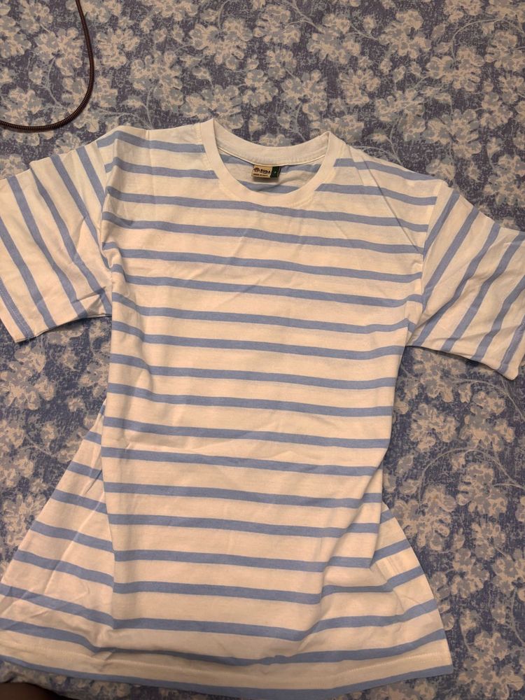 Striped White &amp; Blue T-Shirt