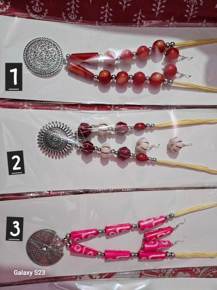 Coral Bead Women Necklace &amp; Earring Set