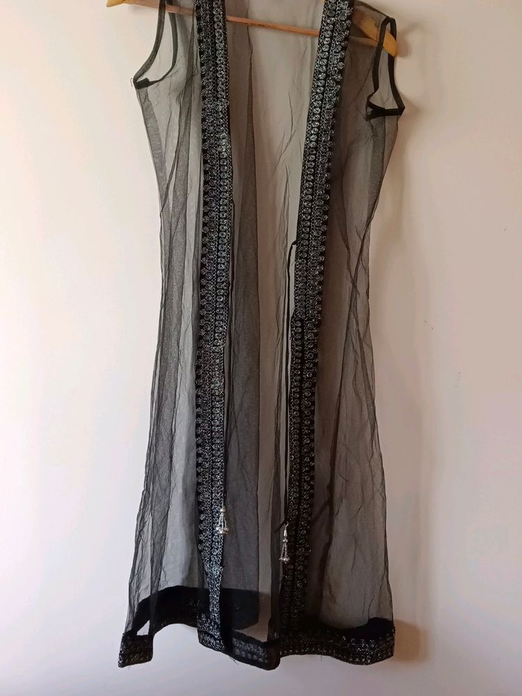 Shrug Net Lace Work Free Size