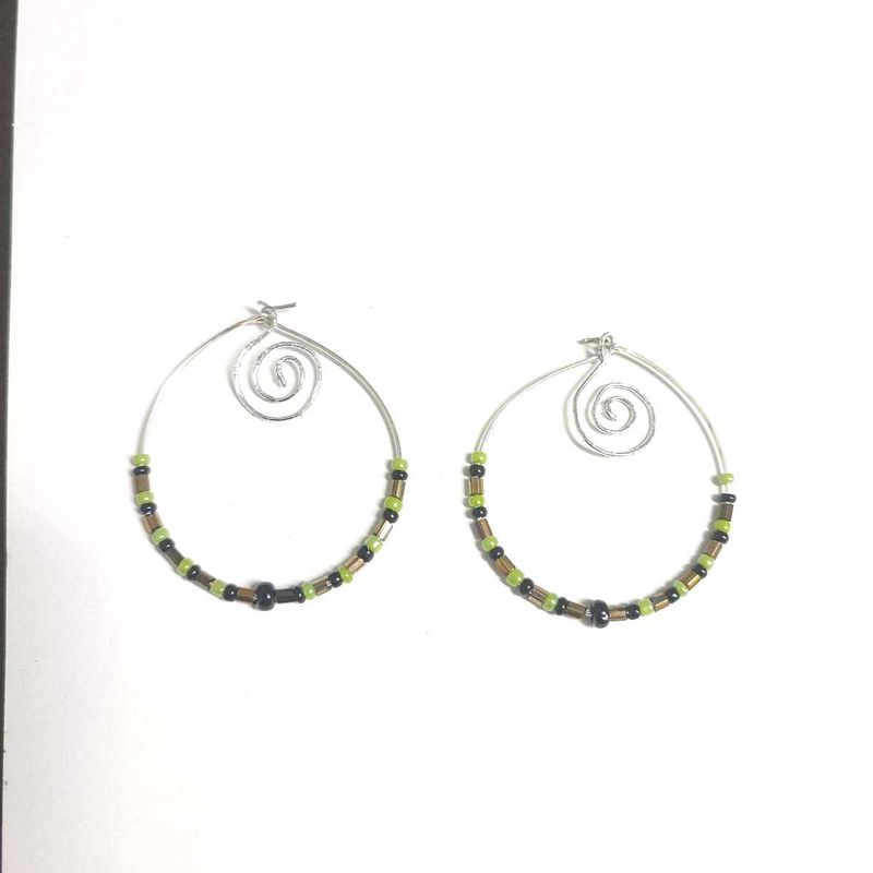 Boho Hoop Earrings 🌀🌿🍄
