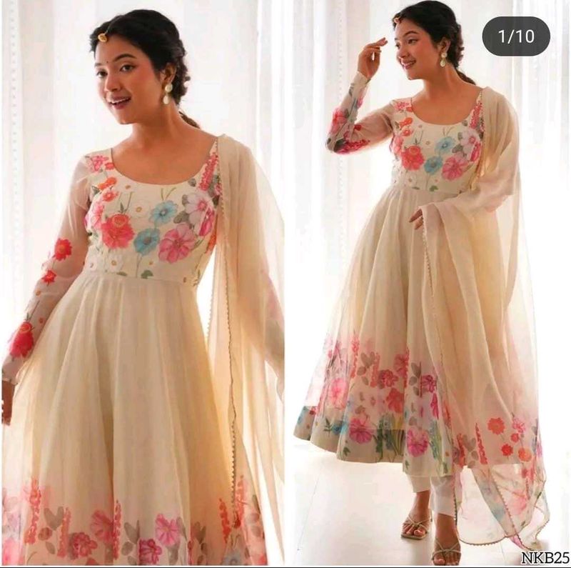 New Stayle Beautiful Women Gown Dress Inpoted Dres