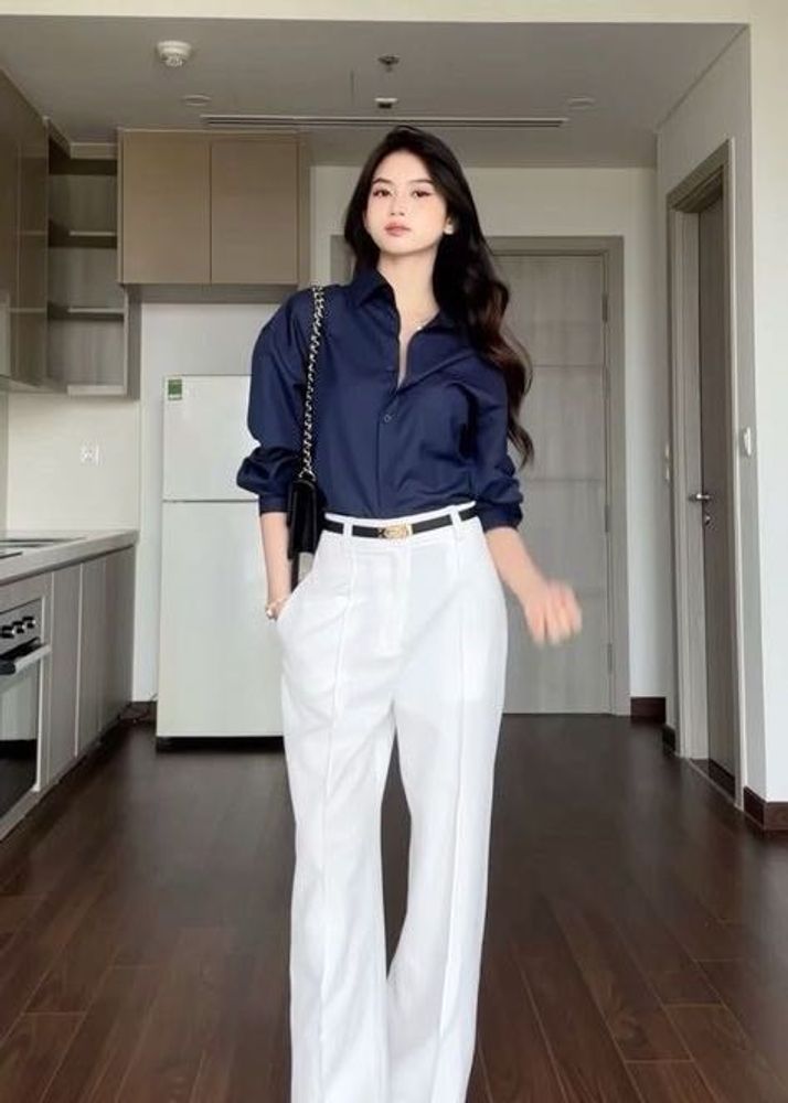 H&amp;M Formal Navy Blue Shirt