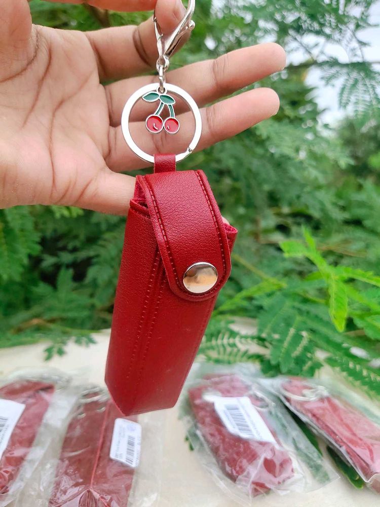 Cherry 🍒 Lipstick Holder Keychains
