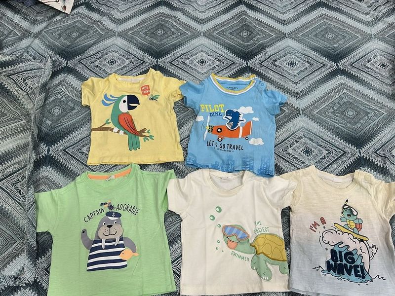5 pack Cute Kids T-Shirt Bundle 9-12