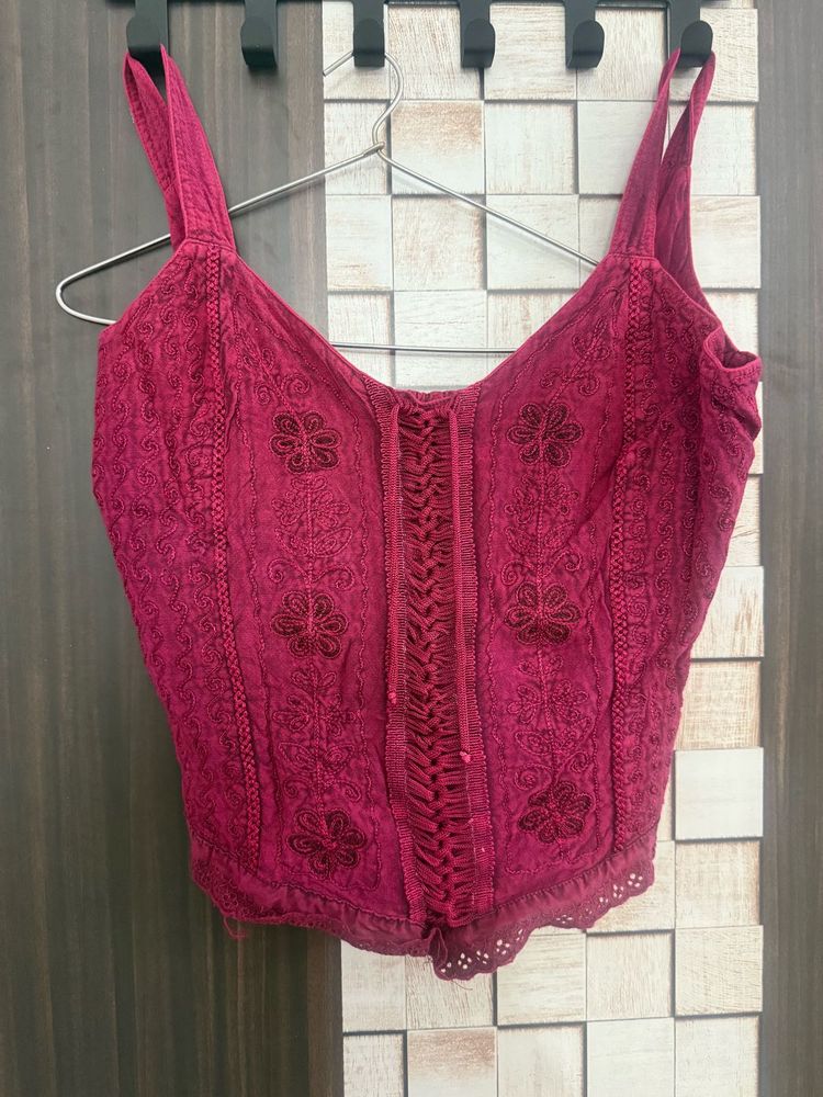 Embroidered Cami Top