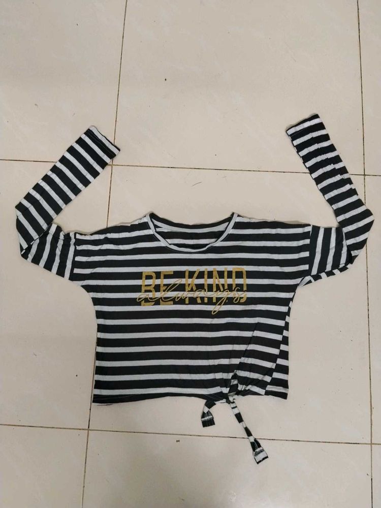 Striped &#39;Be Kind&#39; Top