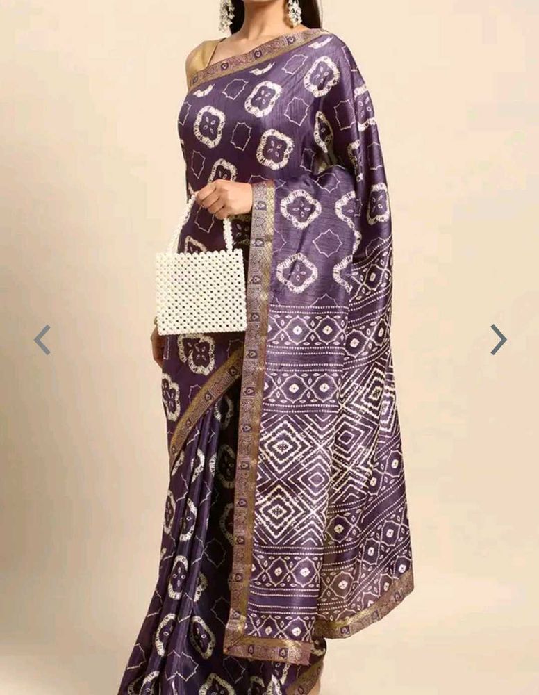 Purple Printed Saree