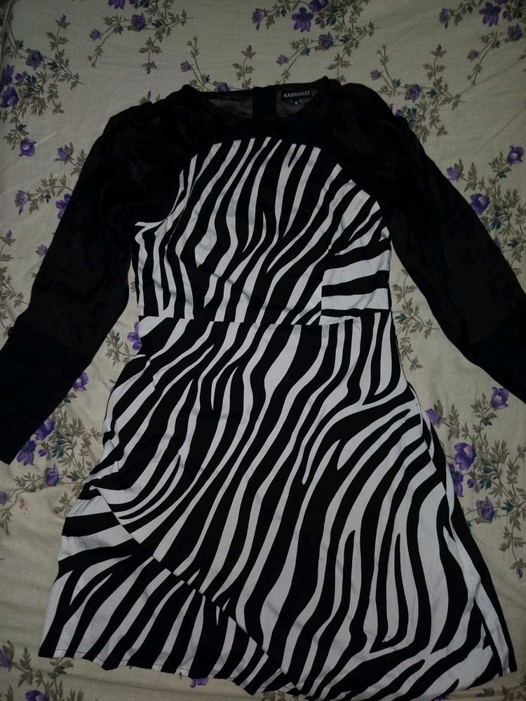 Zebra print Y2k Dress