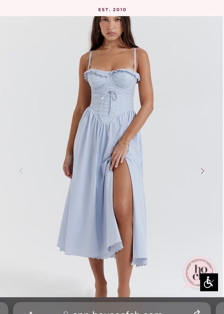 House Of CB Jamie Soft Blue Midi Dress