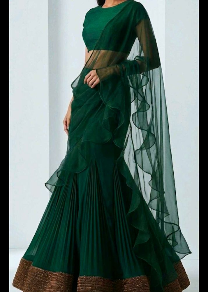 Elegant Green designer Ruffle lehnga ✨💚