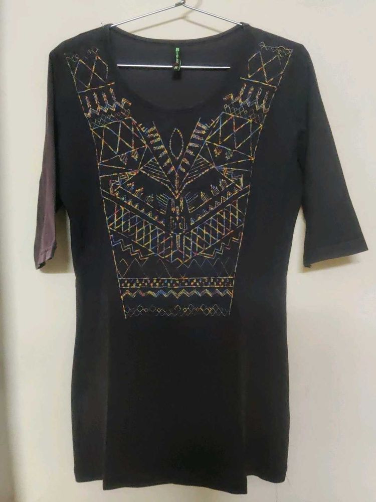 Black Embellished Top