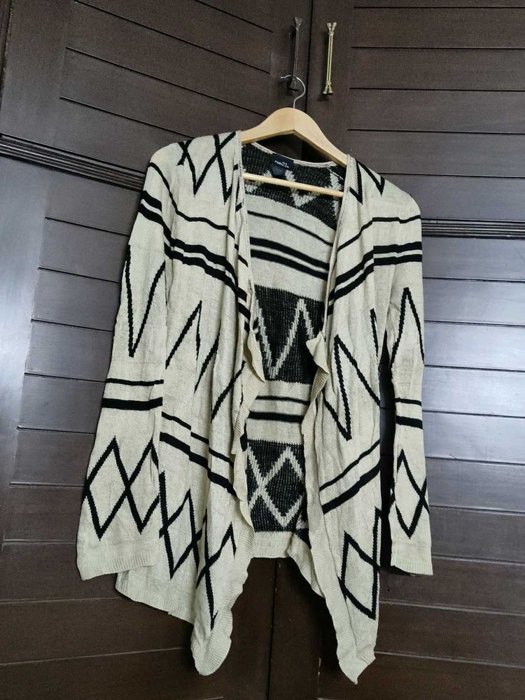 Rue21 Women Striped Open Front Cardigan