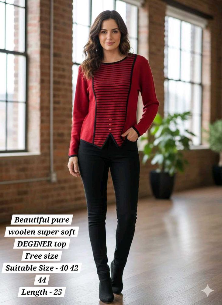 Designer Woolen Top - Elegant Style