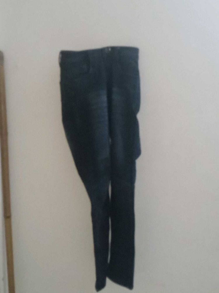 Dark Black Denim Jeans