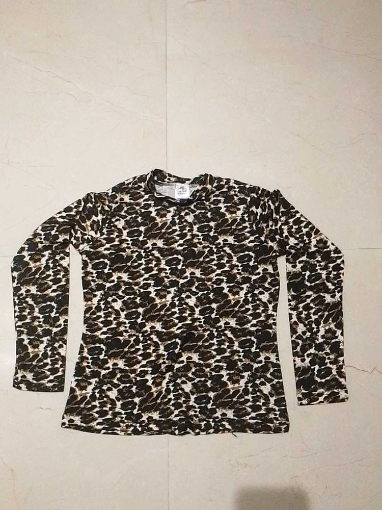 Animal.Print Full Sleeves t Shirt