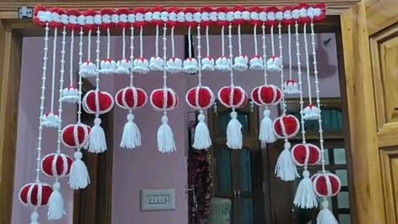 handmade crochet flower toran