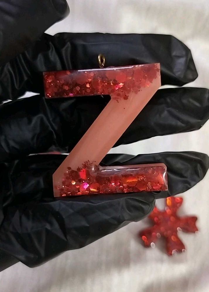 Resin Alphabet Keychain