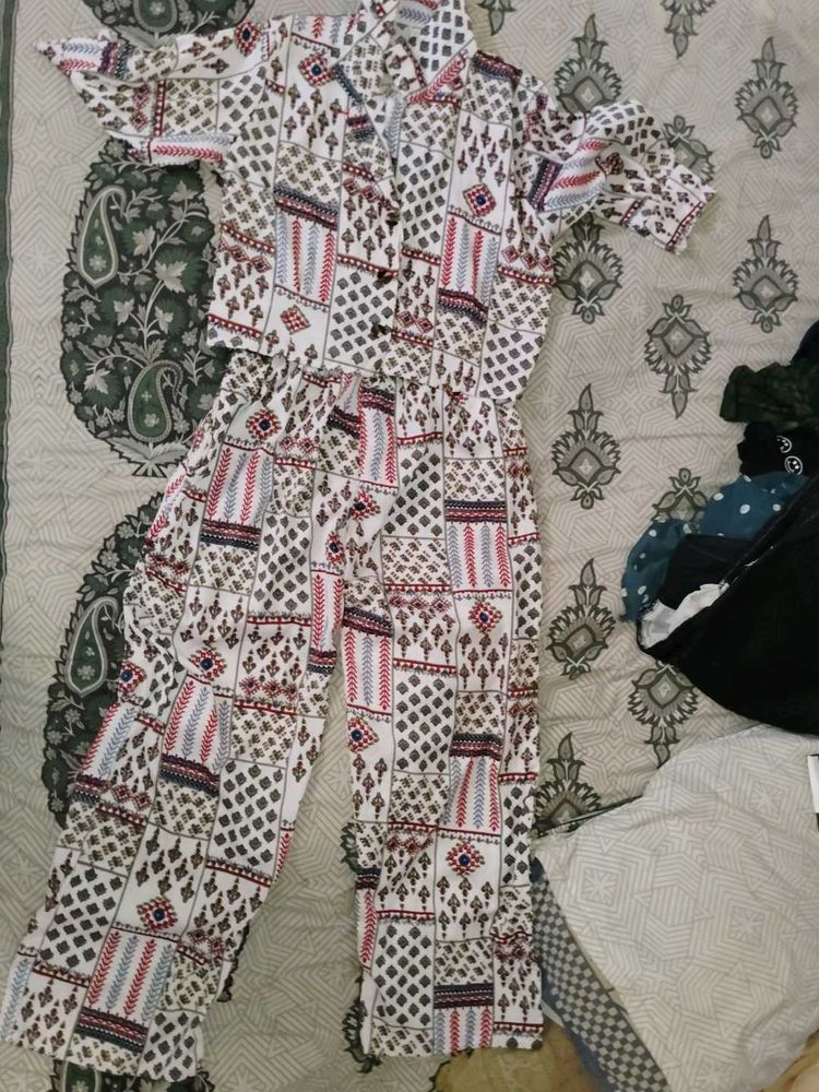 Patterned Pajama Set