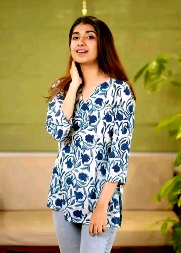 Floral Print Tunic Top