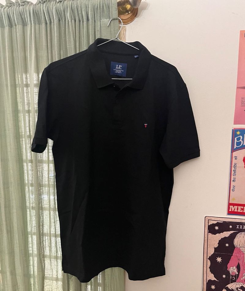 Louis Phillipe Black Polo Shirt