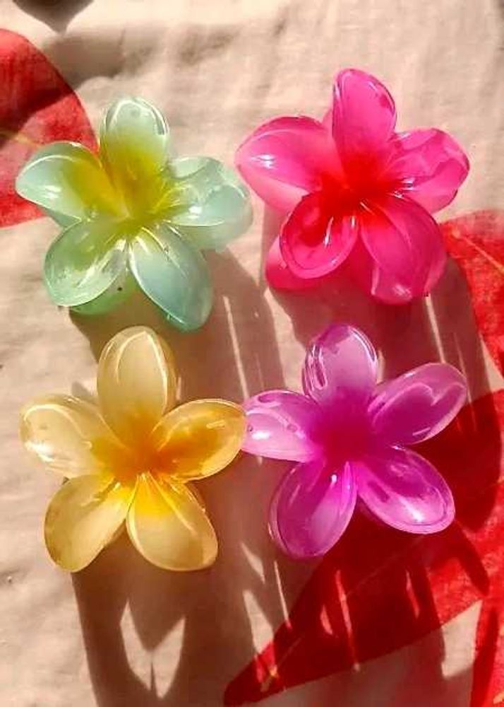 Flower Hair Clips - Set of 4