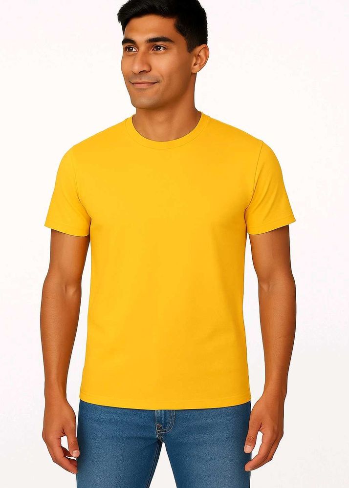 Classic Yellow Crew Neck Tee
