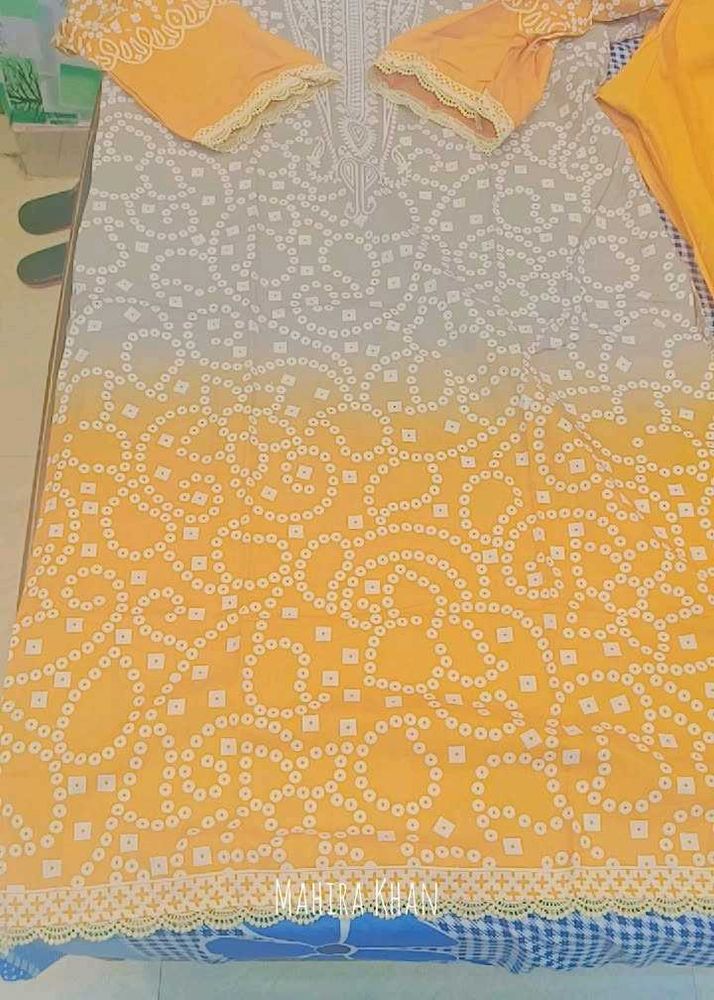 Daily wear Pakistani karachi 3pc lace work suit