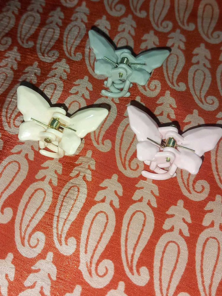 Cute Pastel Butterfly Mini Hair Clips