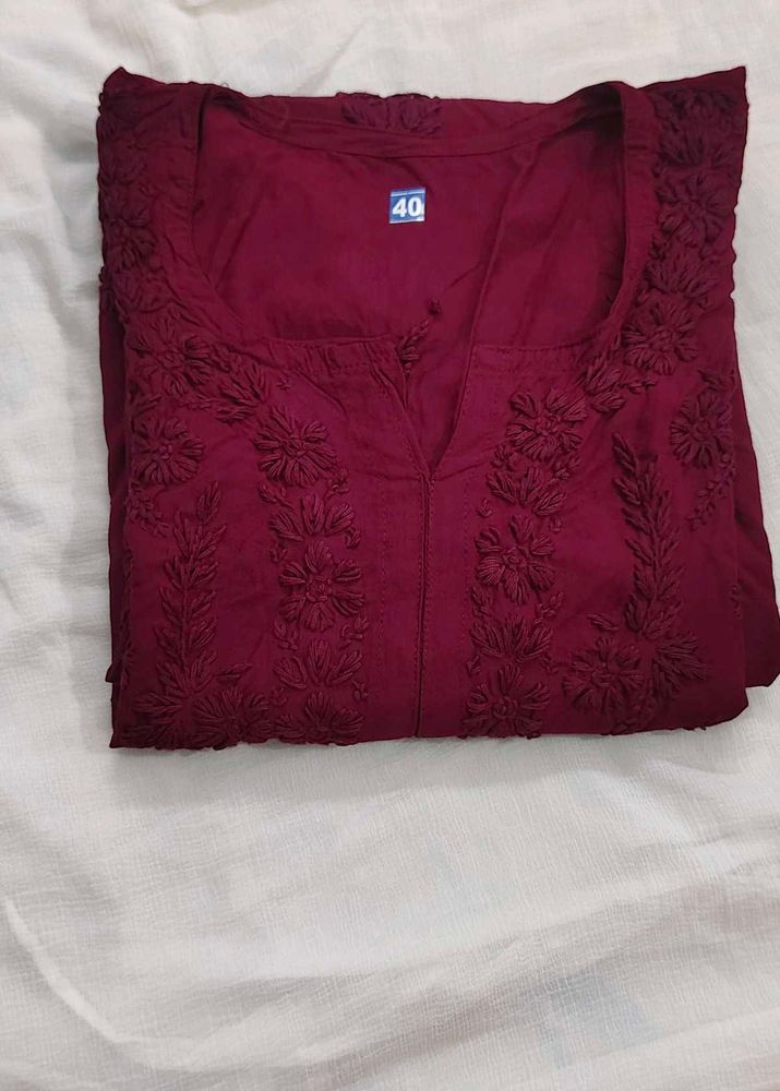 Beautiful Colour Lucknowi Kurti